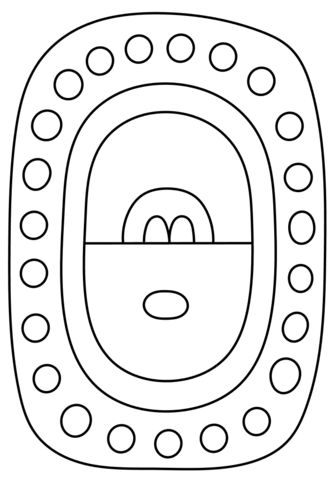 8Th Maya Month   Mol Coloring Page